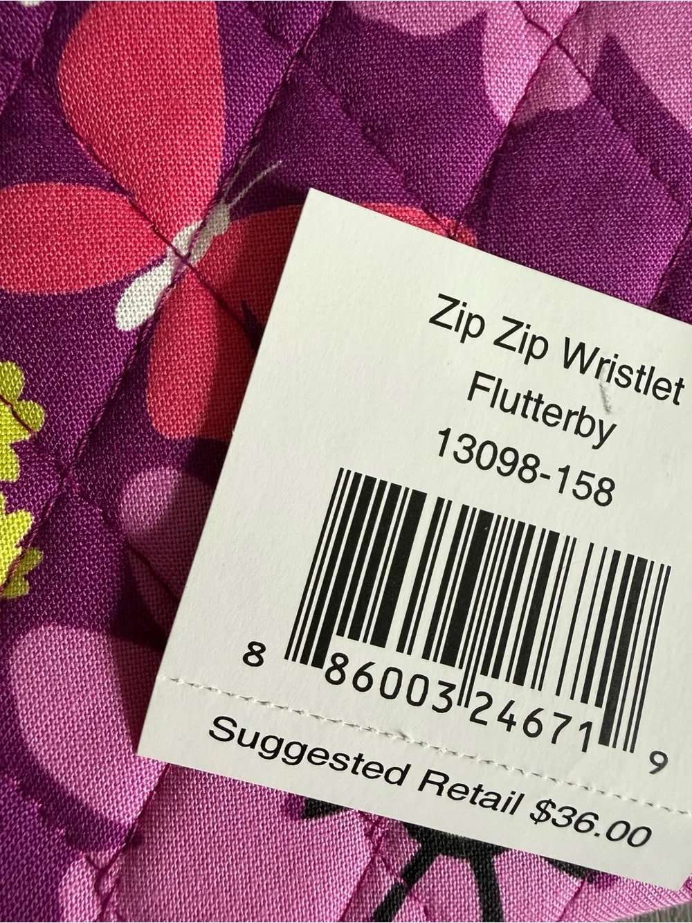 Vera Bradley Zip Zip Wristlet in Flutterby NWT